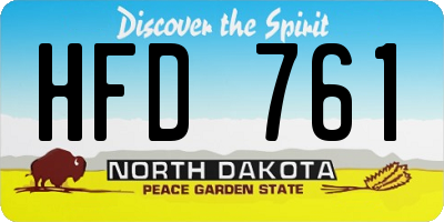 ND license plate HFD761