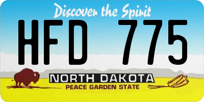 ND license plate HFD775