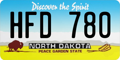 ND license plate HFD780