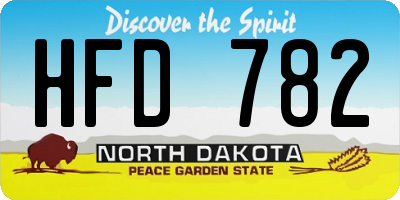 ND license plate HFD782