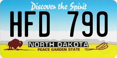 ND license plate HFD790