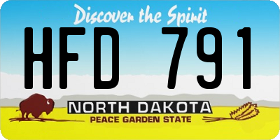 ND license plate HFD791