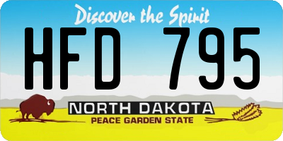 ND license plate HFD795
