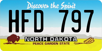 ND license plate HFD797