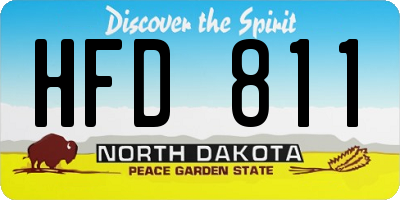 ND license plate HFD811