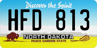 ND license plate HFD813