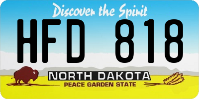 ND license plate HFD818