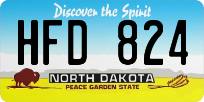 ND license plate HFD824