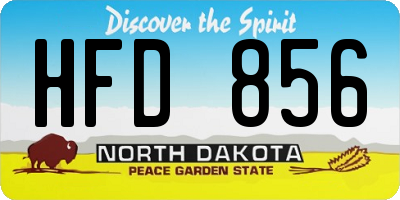 ND license plate HFD856