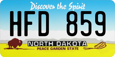 ND license plate HFD859
