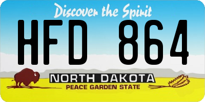 ND license plate HFD864