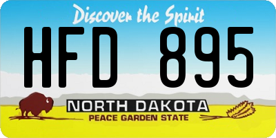 ND license plate HFD895