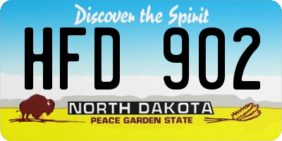 ND license plate HFD902