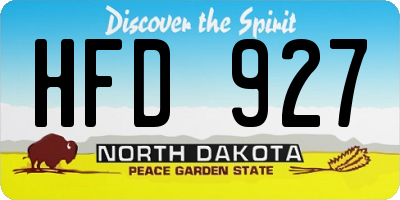 ND license plate HFD927