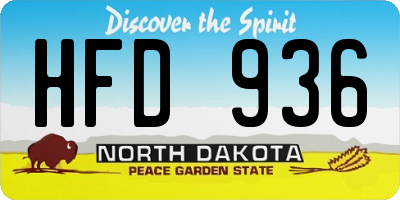 ND license plate HFD936