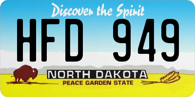 ND license plate HFD949