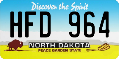 ND license plate HFD964
