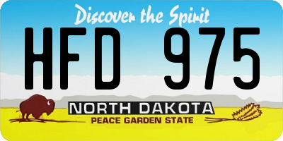ND license plate HFD975