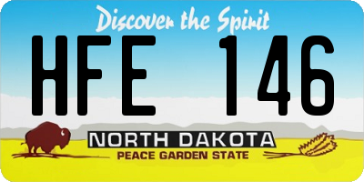 ND license plate HFE146