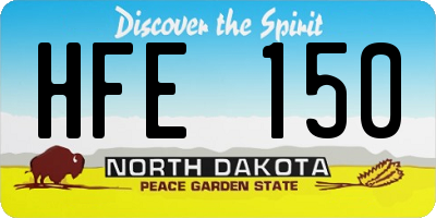 ND license plate HFE150