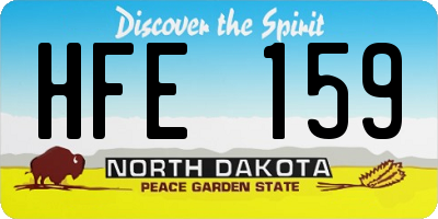 ND license plate HFE159