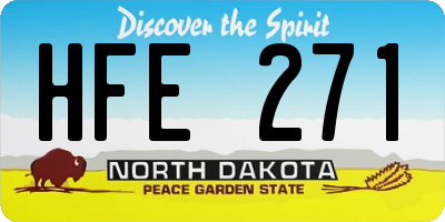 ND license plate HFE271