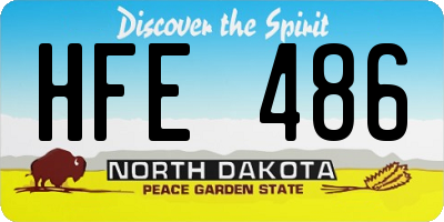 ND license plate HFE486