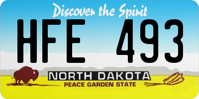 ND license plate HFE493