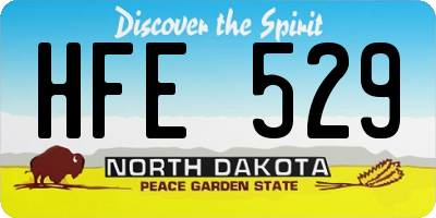 ND license plate HFE529