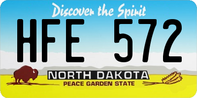 ND license plate HFE572