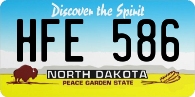 ND license plate HFE586