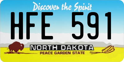 ND license plate HFE591