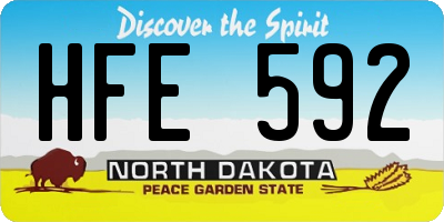 ND license plate HFE592