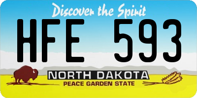 ND license plate HFE593