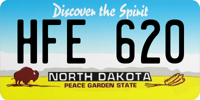 ND license plate HFE620