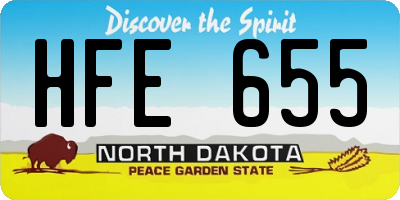 ND license plate HFE655