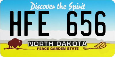ND license plate HFE656