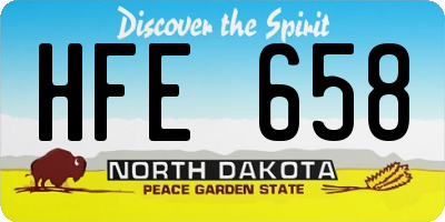 ND license plate HFE658