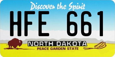 ND license plate HFE661