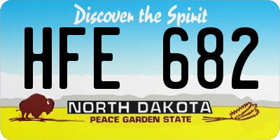 ND license plate HFE682
