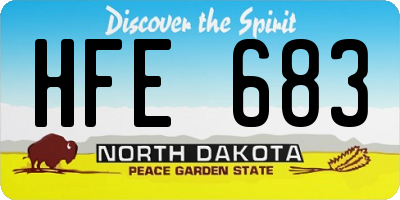 ND license plate HFE683