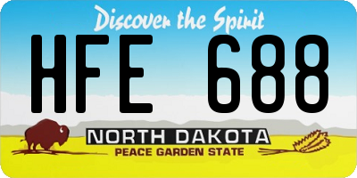 ND license plate HFE688