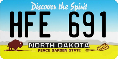 ND license plate HFE691