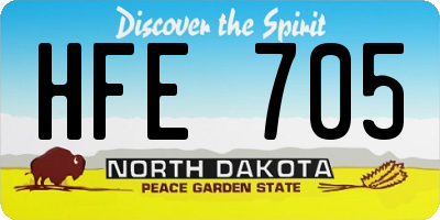 ND license plate HFE705