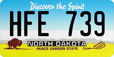 ND license plate HFE739