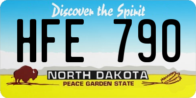 ND license plate HFE790