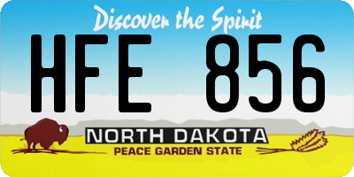 ND license plate HFE856