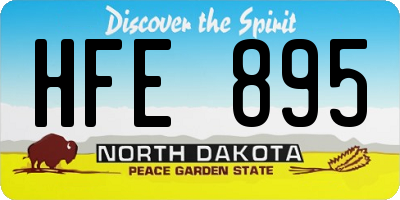 ND license plate HFE895