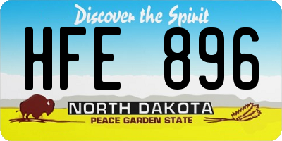 ND license plate HFE896