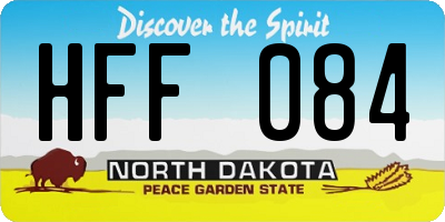 ND license plate HFF084